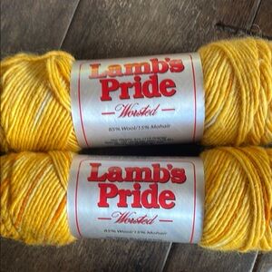 Lamb's Pride Worsted Yarn in Yellow